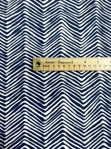Petite Zig Zag Quadrille China Seas Alan Campbell Navy Blue Suncloth Outdoor Fabric STA 5066