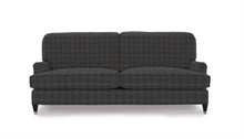 Load image into Gallery viewer, Wool Blend Grey Mustard White Plaid Upholstery Fabric FB