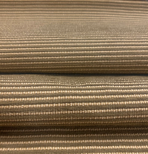1.4 Yard Designer Water & Stain Resistant Sage Green Beige Stripe Woven Upholstery Fabric WHS 4592