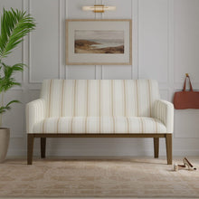 Load image into Gallery viewer, Heavy Duty Grey Taupe Cream Stripe Upholstery Drapery Fabric