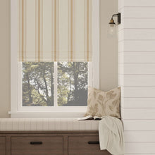 Load image into Gallery viewer, Heavy Duty Grey Taupe Cream Stripe Upholstery Drapery Fabric