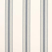 Load image into Gallery viewer, Heavy Duty Cream Blue Grey Stripe Upholstery Drapery Fabric