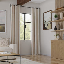 Load image into Gallery viewer, Heavy Duty Ivory Brown Taupe Stripe Upholstery Drapery Fabric