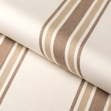 Load image into Gallery viewer, Heavy Duty Ivory Brown Taupe Stripe Upholstery Drapery Fabric