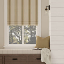Load image into Gallery viewer, Heavy Duty Seafoam Sage Green Taupe Antique Stripe Upholstery Drapery Fabric
