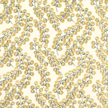 Load image into Gallery viewer, Beige Mustard Gold Green Floral Botanical Embroidered Drapery Fabric