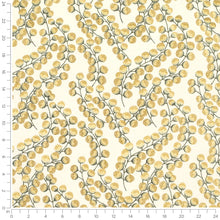 Load image into Gallery viewer, Beige Mustard Gold Green Floral Botanical Embroidered Drapery Fabric