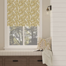 Load image into Gallery viewer, Beige Mustard Gold Green Floral Botanical Embroidered Drapery Fabric