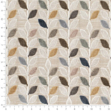 Load image into Gallery viewer, Grey Mustard Gold Taupe Botanical Cut Velvet Upholstery Fabric