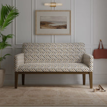 Load image into Gallery viewer, Grey Mustard Gold Taupe Botanical Cut Velvet Upholstery Fabric