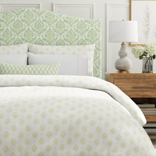 Load image into Gallery viewer, Cotton Ivory Green Teal Botanical Upholstery Drapery Fabric