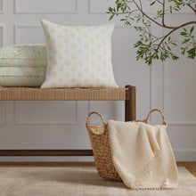 Load image into Gallery viewer, Cotton Ivory Green Teal Botanical Upholstery Drapery Fabric