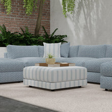 Load image into Gallery viewer, InsideOut Indoor Outdoor Performance Navy Blue White Geometric Upholstery Fabric