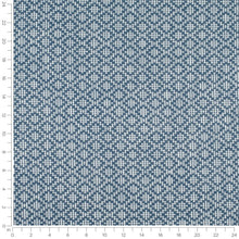 Load image into Gallery viewer, InsideOut Indoor Outdoor Performance Navy Blue White Geometric Upholstery Fabric