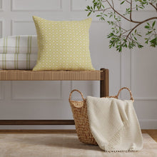Load image into Gallery viewer, InsideOut Indoor Outdoor Performance Chartreuse Green White Geometric Upholstery Fabric