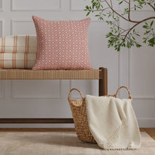 Load image into Gallery viewer, InsideOut Indoor Outdoor Performance Coral Red White Geometric Upholstery Fabric
