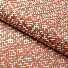 Load image into Gallery viewer, InsideOut Indoor Outdoor Performance Coral Red White Geometric Upholstery Fabric