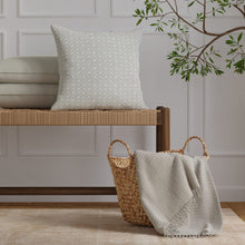 Load image into Gallery viewer, InsideOut Indoor Outdoor Performance Grey White Geometric Upholstery Fabric