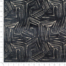 Load image into Gallery viewer, Navy Blue Beige Abstract Geometric Velvet Upholstery Fabric