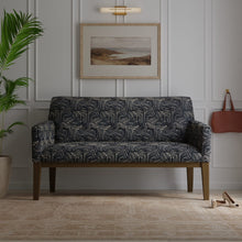 Load image into Gallery viewer, Navy Blue Beige Abstract Geometric Velvet Upholstery Fabric