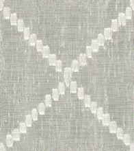 Load image into Gallery viewer, 118” Wide Semi Sheer Off White Geometric Drapery Fabric FB