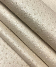 Load image into Gallery viewer, Designer Heavy Duty Pearlescent Champagne Cream Ostrich Faux Leather Upholstery Vinyl STA 5152