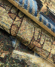 Load image into Gallery viewer, French Cafe Bistro Country Scene Cotton Tapestry Upholstery Fabric WHS 5183