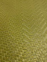 Load image into Gallery viewer, Designer Commercial Heavy Duty Basketweave Olive Green Faux Leather Upholstery Vinyl STA 5141
