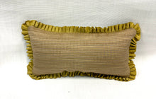 Load image into Gallery viewer, 10” X 20” Schumacher Woodland Leopard in Mineral Lumbar Pillow With Pleated Trim