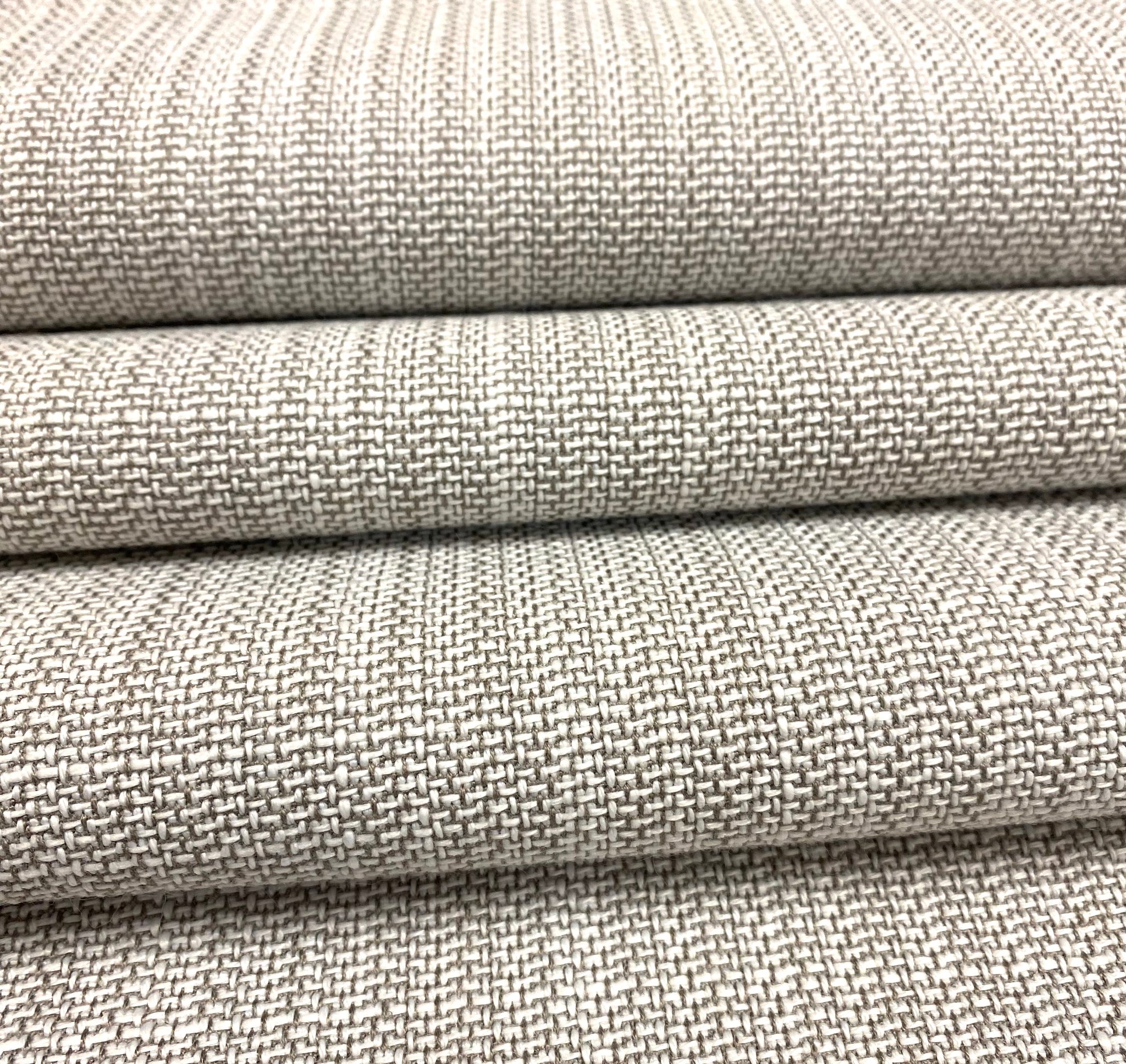 Designer Textured Woven Gray Beige Ivory Neutral MCM Mid Century Modern Tweed Basketweave Upholstery Drapery outlets Fabric STA774