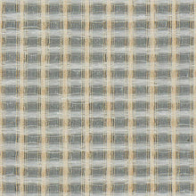 Load image into Gallery viewer, 118” Wide Semi Sheer Buff Beige Check Shimmery Drapery Fabric FB