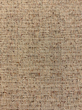Load image into Gallery viewer, 1.3 Yard Designer Water &amp; Stain Resistant Rusty Red Brown Cream MCM Mid Century modern Tweed Upholstery Fabric WHS 4579