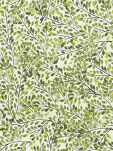 Load image into Gallery viewer, Linen Viscose Cream Green Chartreuse Floral Upholstery Drapery Fabric FB