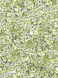Linen Viscose Cream Green Chartreuse Floral Upholstery Drapery Fabric FB