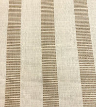 Load image into Gallery viewer, Designer Water &amp; Stain Resistant Cream Taupe Stripe Home Decor Fabric WHS 5071