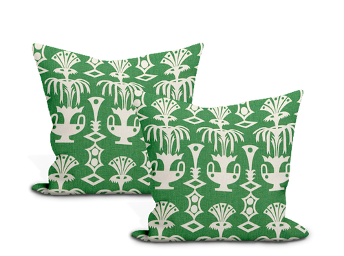 schumacher fountain grass pillow cover