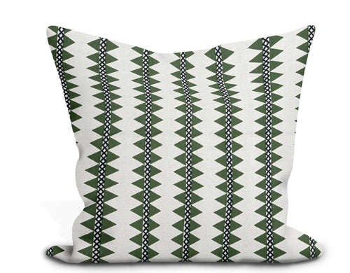 Thibaut Reno Stripe Embroidery Pillow