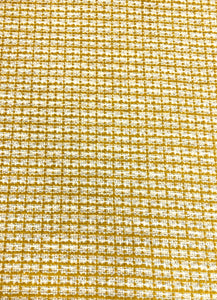 Designer Water Stain Resistant Mustard Yellow Cream Grey Blue Chenille Tweed Upholstery Fabric STA 5020