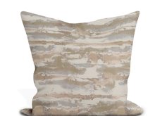Load image into Gallery viewer, Custom Pillow Cover in Thibaut Silver Lining in Champagne - One Side