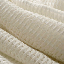 Load image into Gallery viewer, 124” Wide Semi Sheer Vanilla Cream Geometric Drapery Fabric FB