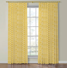 Load image into Gallery viewer, Set of Two Made to Order Thibaut Architect Embroidery Side Drapery Panels