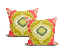 Load image into Gallery viewer, Schumacher Kiribati Ikat Print Pillow Cover