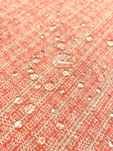 Load image into Gallery viewer, Designer Water Stain Resistant Coral Orange Taupe MCM Mid Century Modern Tweed Upholstery Fabric STA 5157