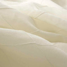 Load image into Gallery viewer, 112” Wide Semi Sheer Linen Cotton Blend Ivory Geometric Drapery Fabric FB
