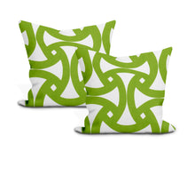 Load image into Gallery viewer, Pair of Custom Made Schumacher Santorini Indoor Outdoor Pillow Covers - Both Sides