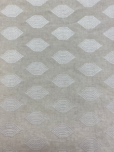 1.5 Yard Kravet 33145-16 Linen Cotton Beige Ivory Embroidered Drapery Fabric WHS 4621