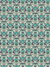 Load image into Gallery viewer, Bella Dura Indoor Outdoor Suncoast Floral Navy Blue Teal Green Grey White Upholstery Drapery Fabric FB