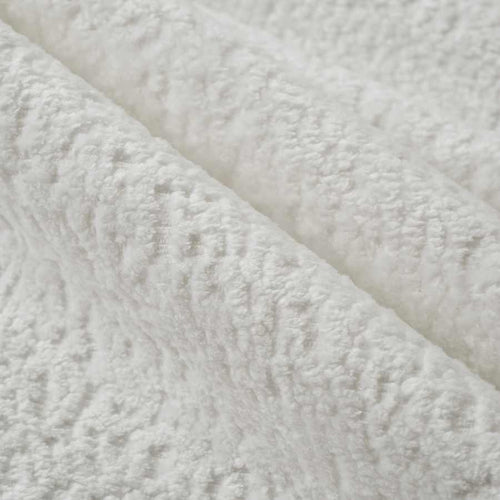 Crypton Stain Resistant White Textured Chenille Upholstery Fabric FB