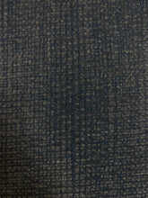 Load image into Gallery viewer, 1.6 Yard Designer Navy Blue Charcoal Gray MCM Mid Century Modern Chenille Upholstery Fabric WHS 4589