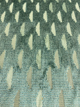 Load image into Gallery viewer, S. Harris Haystack Velvet Metal Teal Geometric Upholstery Fabric STA 5132